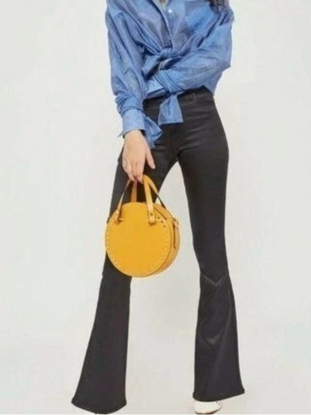 🍭$10Gift🥰NEW Topshop Black Motto JamieBlack High Rise Straight flare Jean
